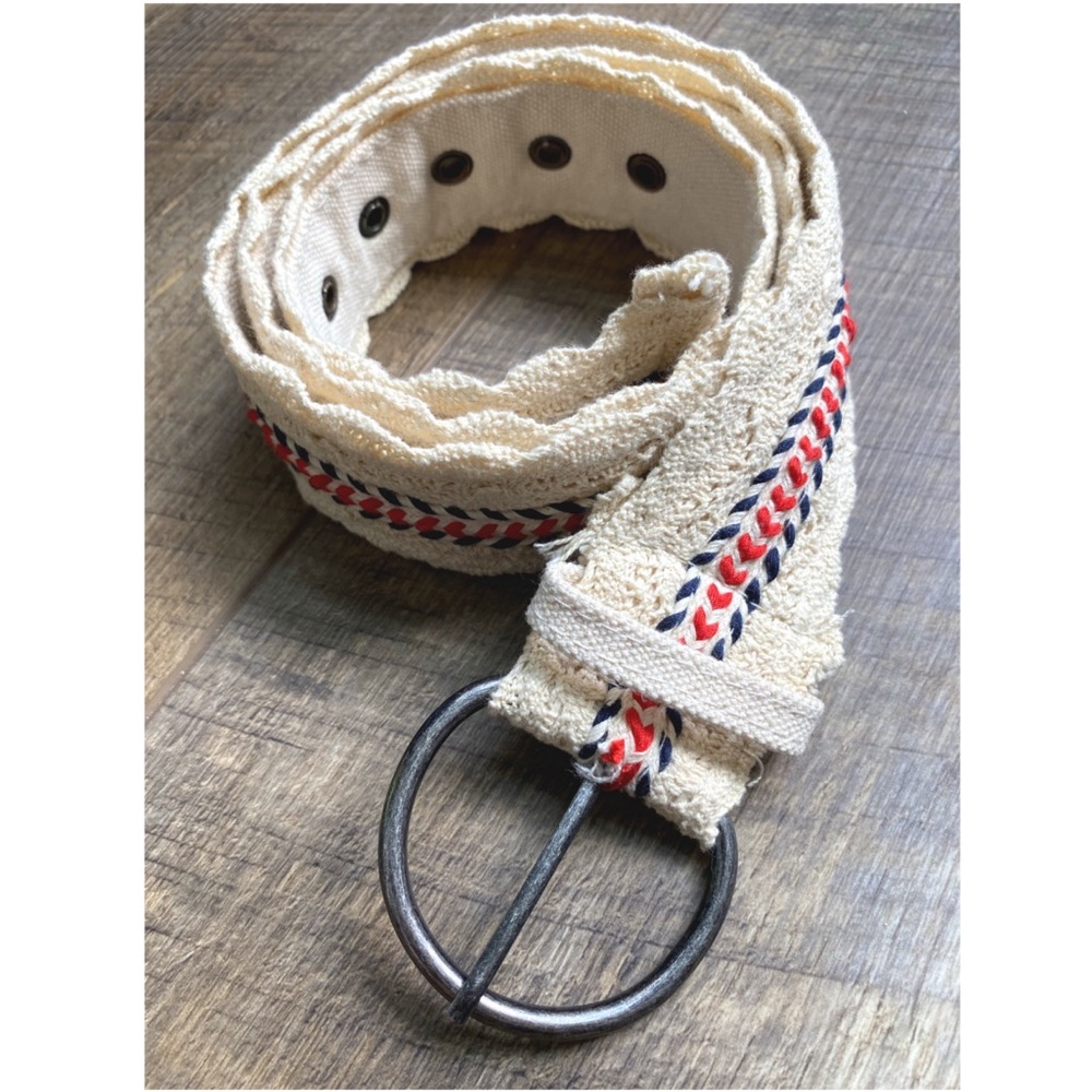 Crochet Boho Stripe Belt 🌼